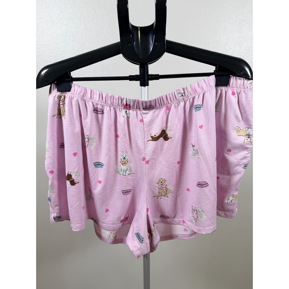 Joyspun Pajama Boxer Shorts Womens 2X Dog Print Stretch Elastic Waist Pull On